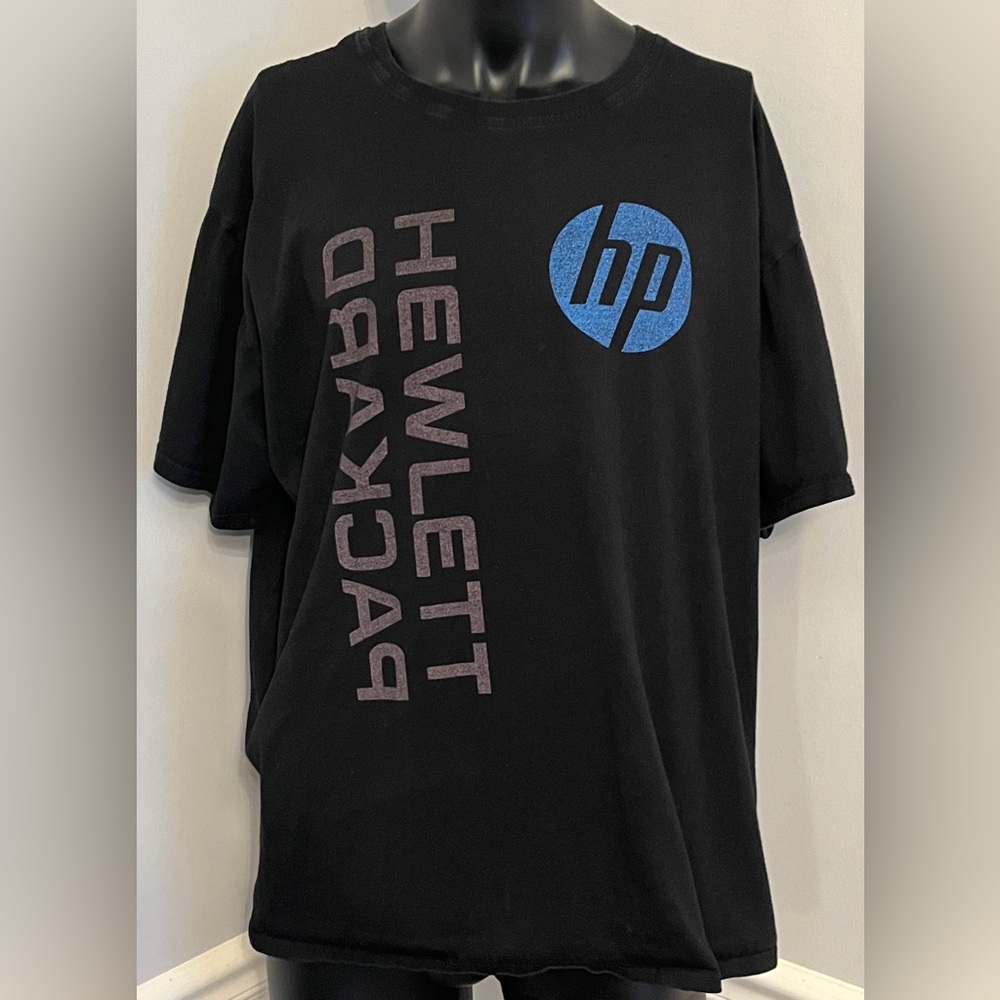 HP Hewlett Packard Black T-shirt Size 2XL